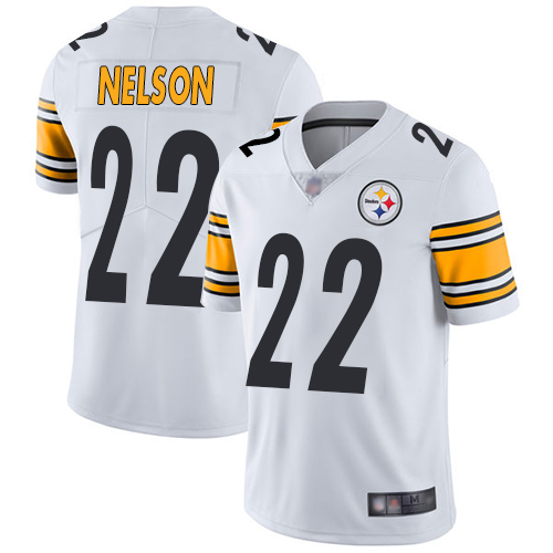 Men Pittsburgh Steelers Football #22 Limited White Steven Nelson Road Vapor Untouchable Nike NFL Jersey
